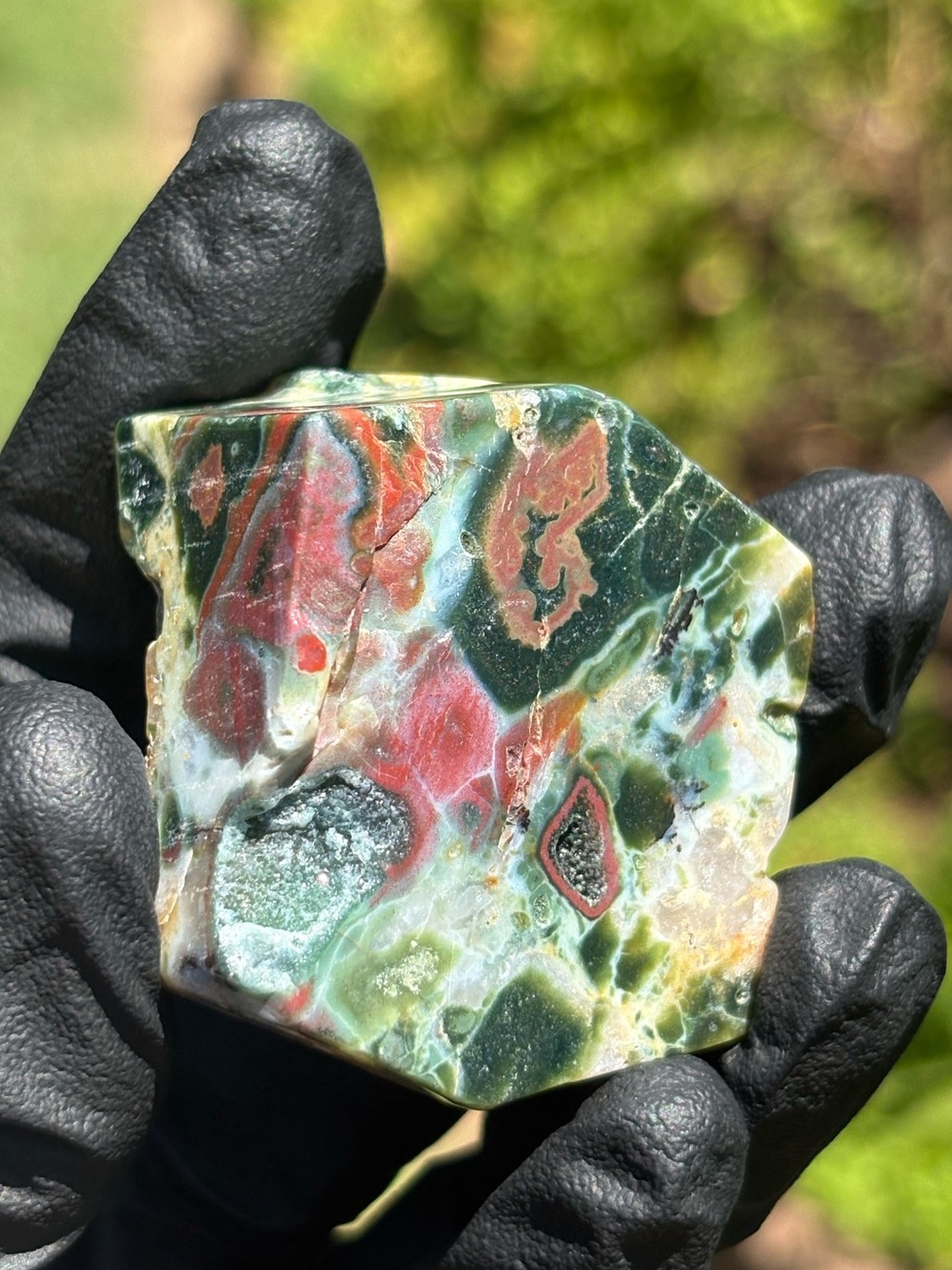 Druzy Ocean Jasper Crystal Freeform - Polished Sea Jasper